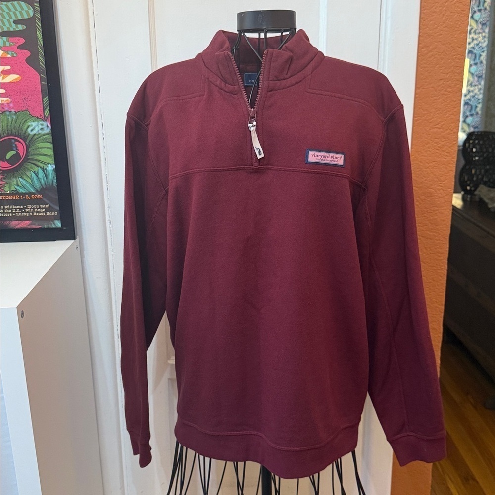 Vineyard Vines Men's Collegiate Shep Quarter Zip Pullover-Sz M